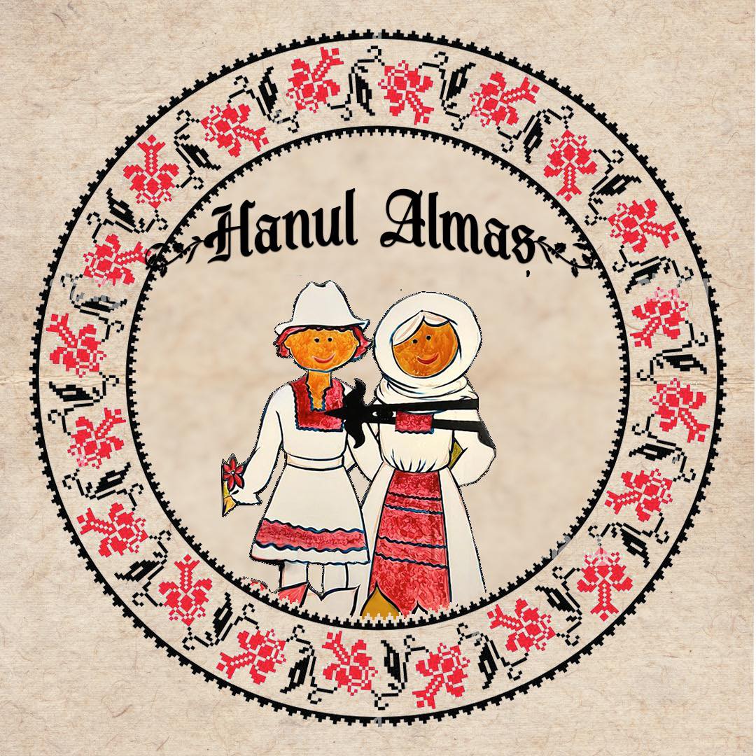 Logo cu specific traditional romanesc Hanul Almas